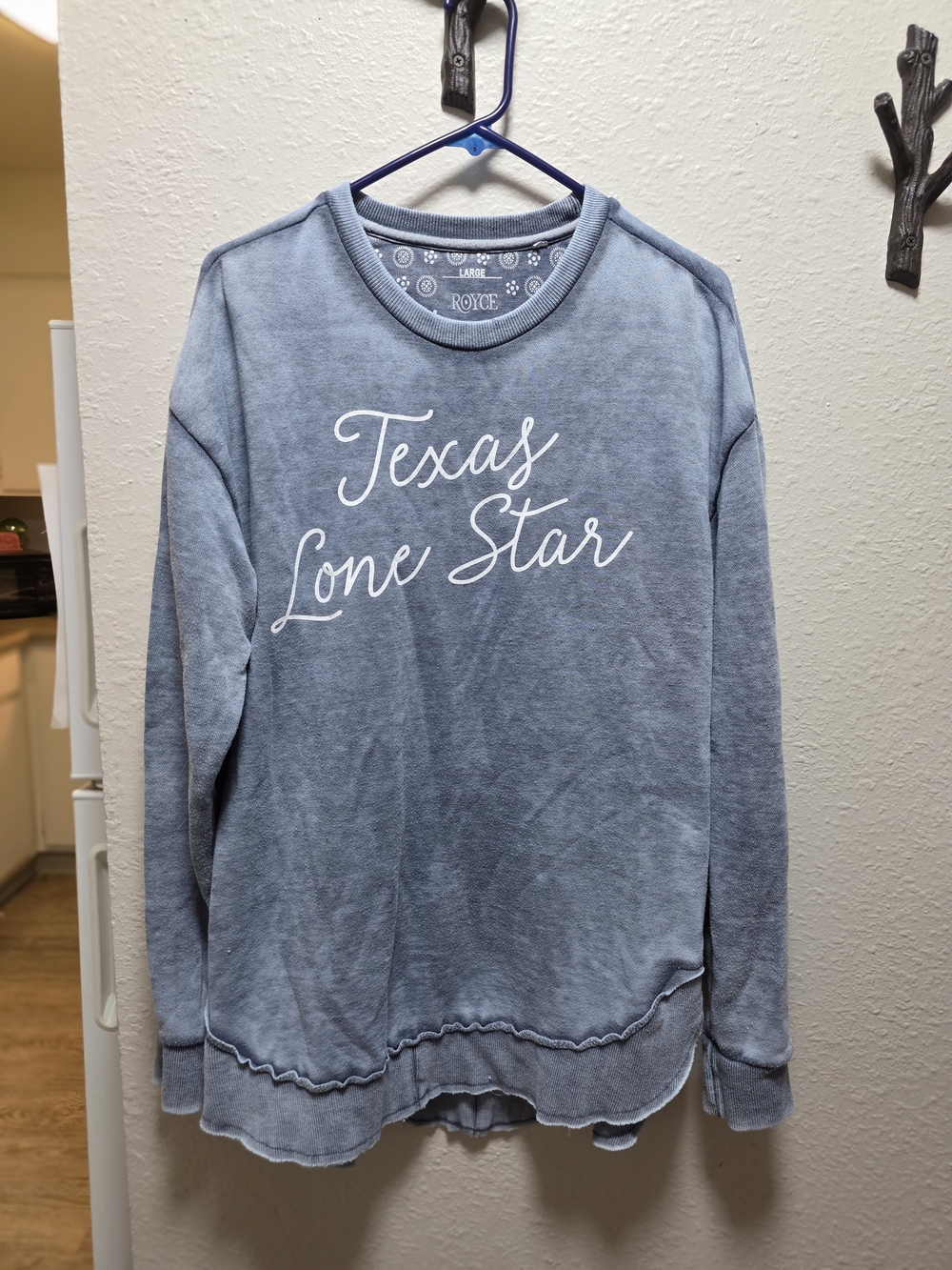 Texas Lone Star Blue Crewneck Sweater SHES FROM TEXAS I CAN TELL